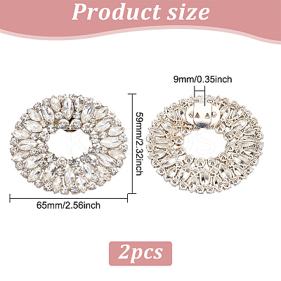 Alloy Crystal Rhinestone Shoe Decoration DIY-FG0003-73-1