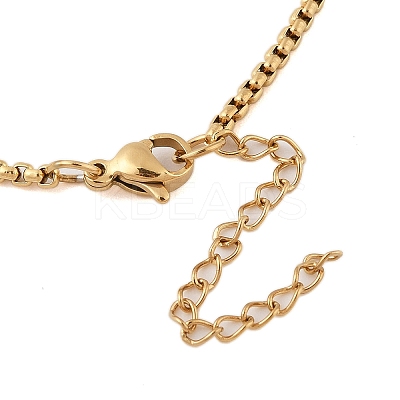 PVD Vacuum Plating 304 Stainless Steel Ring Pendant Necklaces NJEW-N055-22A-G-1