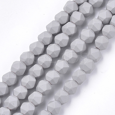 Spray Painted Non-magnetic Synthetic Hematite Beads Strands G-T116-16-11-1