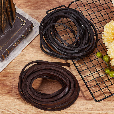 Flat Cowhide Leather Cord WL-GF0001-10B-03-1