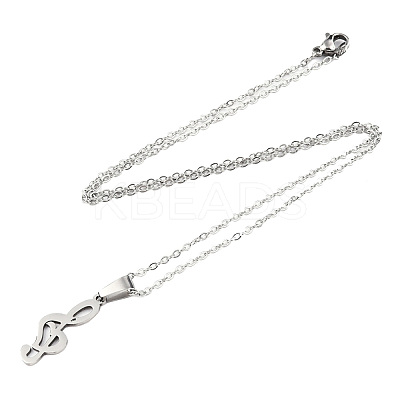Non-Tarnish 201 Stainless Steel Pendants Necklaces NJEW-S105-JN720-45-1-1