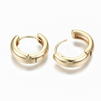 Brass Huggie Hoop Earrings LS-X-KK-S356-151G-NF-1