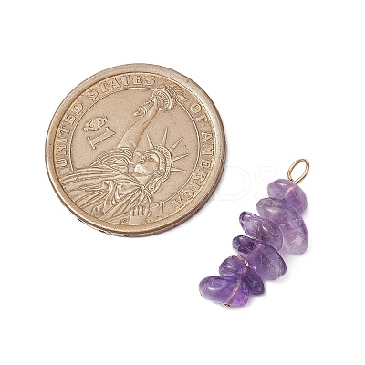 10Pcs 5 Colors 12 Constellation Natural Citrine & Golden Sheen Obsidian & Rose Quartz & South Red Agate & Amethyst Pendants PALLOY-JF02839-09-1