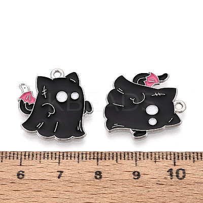 Halloween Theme Alloy and Enamel Pendants X-ENAM-T021-31B-02P-1