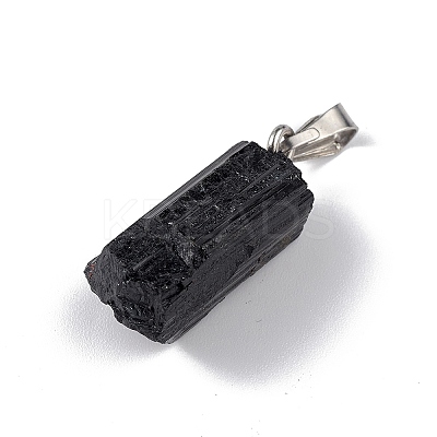Natural Black Tourmaline Pendants G-F739-01P-1