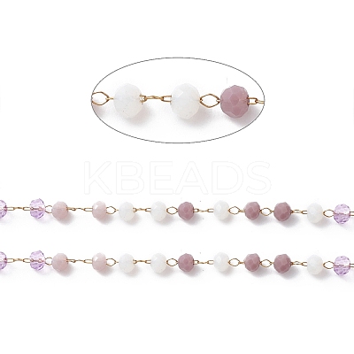 Handmade Glass Beaded Chains CHS-P016-46G-05-1