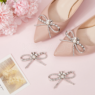 4Pcs Alloy Rhinestone Shoe Decoration AJEW-GF0009-28P-1