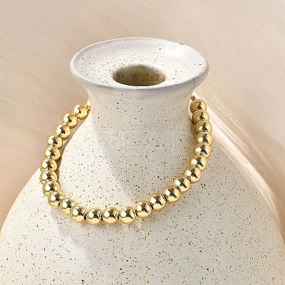 Rack Plating Brass Round Beaded Slider Bracelet for Women BJEW-B066-01A-01-1