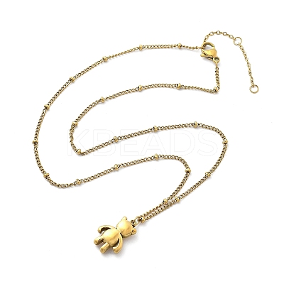 Ion Plating(IP) 304 Stainless Steel Pendant Necklace NJEW-K255-22G-1