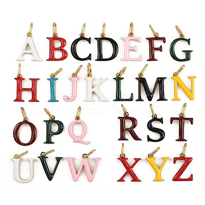 26Pcs 304 Stainless Steel Enamel Pendants STAS-L298-02G-1