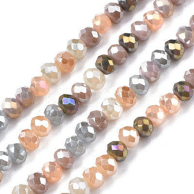 Electroplate Glass Beads Strands EGLA-T020-13A-01-1