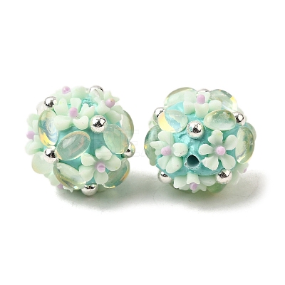 Handmade Polymer Clay Rhinestone Beads FIND-NH0001-15B-1