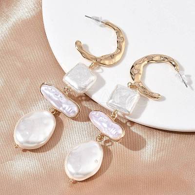 Zinc Alloy Dangle Stud Earrings EJEW-L314-01A-1