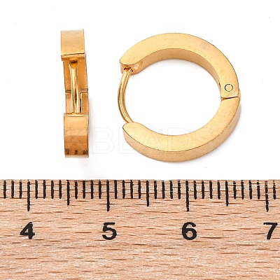 304 Stainless Steel Polishing effect Hoop Earrings EJEW-M001-15G-1
