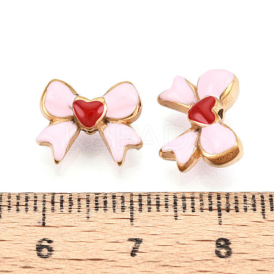 Ion Plating(IP) 304 Stainless Steel Enamel Beads STAS-N114-23E-G-1