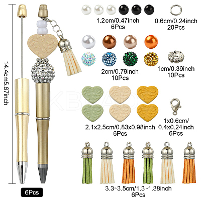 DIY Plastic Beadable Pens Making Kits DIY-YW0010-85-1