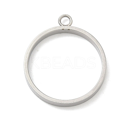 304 Stainless Steel Open Back Bezel Pendants STAS-B126-06E-P-1
