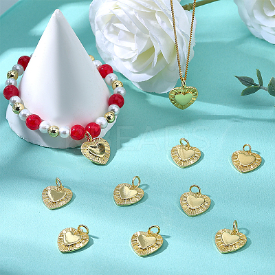 10Pcs Brass Pendants KK-BBC0025-18-1
