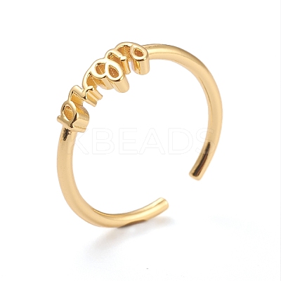 Constellation/Zodiac Sign Brass Cuff Rings RJEW-O042-06G-K-1