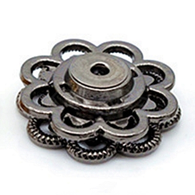 Hollow Alloy Snap Buttons BUTT-WH0015-24B-1