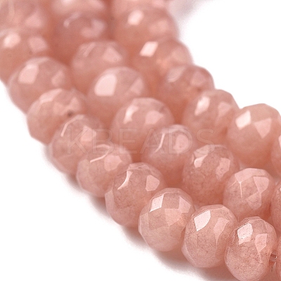 Dyed Natural Malaysia Jade Rondelle Beads Strands X-G-E316-2x4mm-42-1