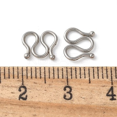 304 Stainless Steel S-Hook Clasps STAS-Z124-04E-P-1