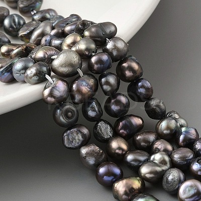 Dyed Natural Cultured Freshwater Pearl Beads Strands PEAR-A006-08E-1