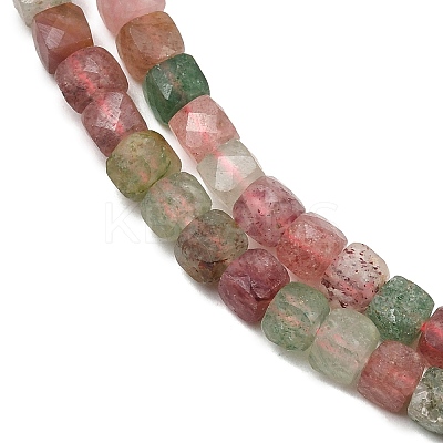 Natural Red and Green Strawberry Quartz Beads Strands GG-NH0006-A01-1