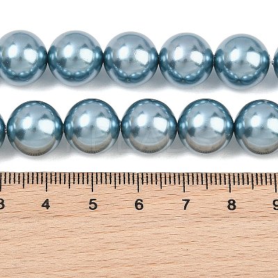 Electroplated Shell Pearl Graduated Beads Strands BSHE-C011-04-04-1