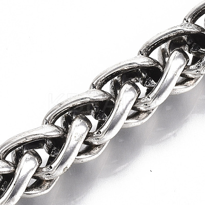 Men's Alloy Wheat Chain Bracelets BJEW-T014-07AS-1