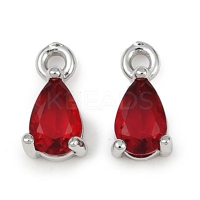 Brass Micro Pave Cubic Zirconia Pendants KK-K374-07P-02-1