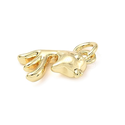 Brass Pendants ZIRC-I356-20G-1