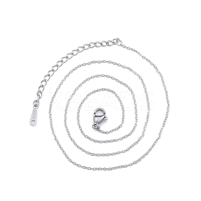 Non-Tarnish 304 Stainless Steel Cable Chains Necklace for Men Women NJEW-N050-A03-S12-1