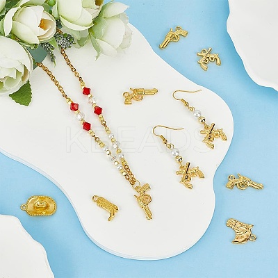 60Pcs 6 Styles Tibetan Style Alloy Pendants Sets FIND-SC0010-51-1