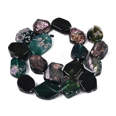 Dyed Natural Agate Beads Strands G-Q606-23E-03-1