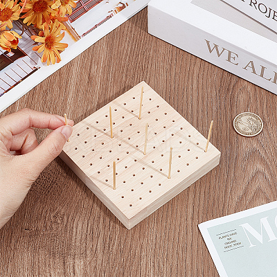 Oak Wooden Food Skewer Display Holder WOOD-WH0124-48A-1