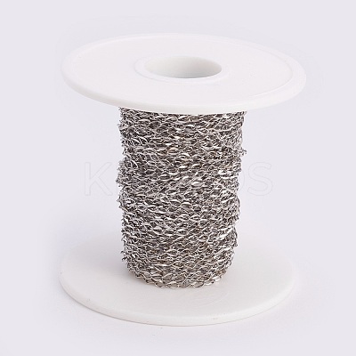 Tarnish Resistant 304 Stainless Steel Twisted Chain Curb Chains CHS-K008-15B-1