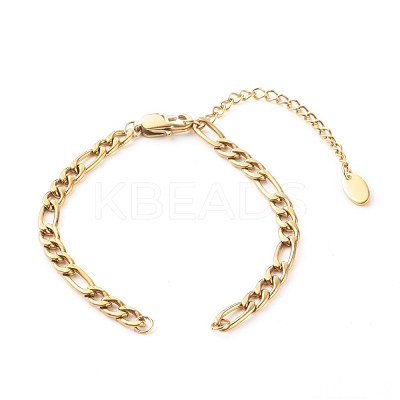 304 Stainless Steel Figaro Chain Bracelet Making AJEW-JB00954-1