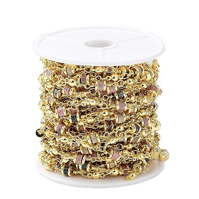 Natural Tourmaline Column Link Chains CHC-K014-07G-05-1