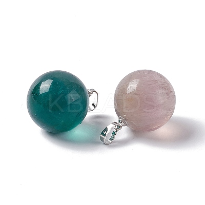 Natural Fluorite Pendants G-G926-02P-10-1