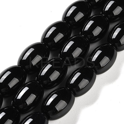 Natural Black Onyx Agate Beads Strands G-NH0019-C05-13-1