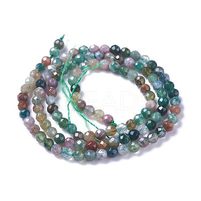 Natural Indian Agate Bead Strands G-A129-3mm-03-1