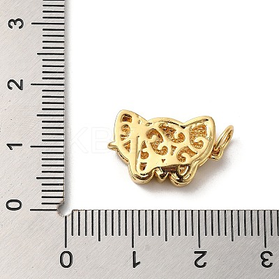 Brass Micro Pave Clear Cubic Zirconia Box Clasps KK-K385-096G-1