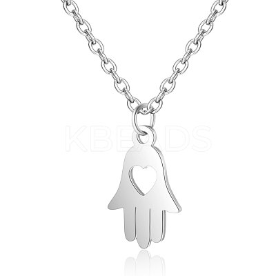 Tarnish Resistant 201 Stainless Steel Pendants Necklaces NJEW-S063-TN453-1-1