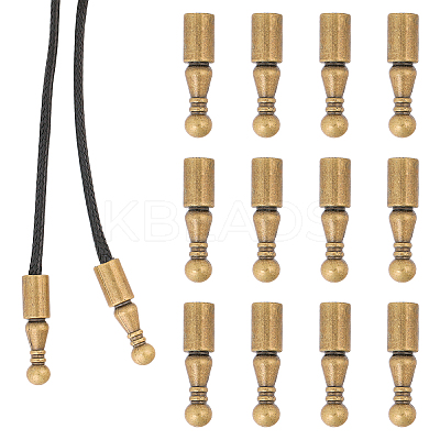12Pcs Alloy Cord Ends FIND-CA0009-70AB-1