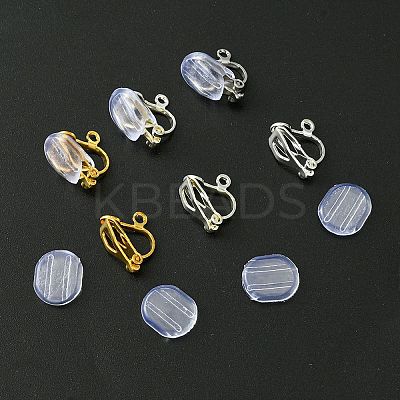12Pcs 3 Colors Brass Clip-on Earring Findings KK-FS0001-28-1