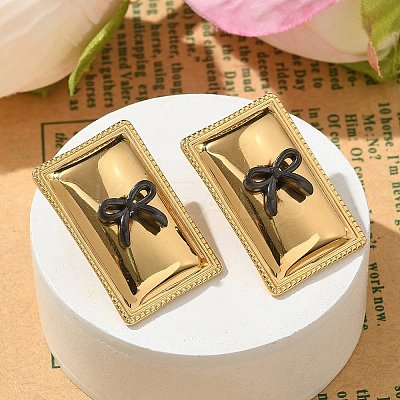 304 Stainless Steel Acrylic Stud Earrings for Women STAS-Z117-06G-1