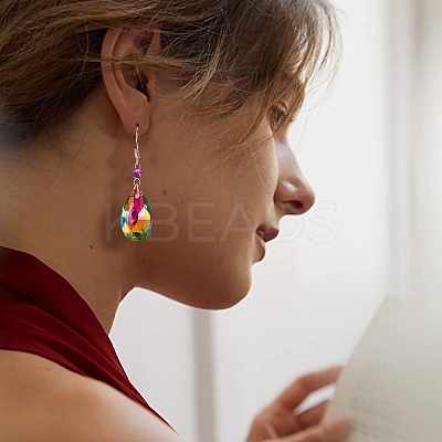 DIY Colorful Dangle Earring Making Kits DIY-SZ0003-46-1