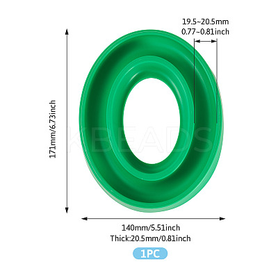 1Pc Plastic Oval Bobbin Holder AJEW-TA0003-08B-1