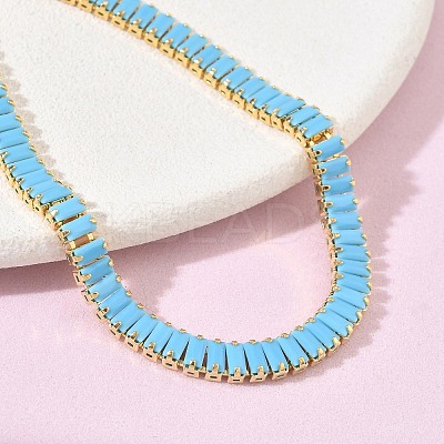 Synthetic Turquoise Tennis Bracelets KK-CBA964F-01G-05-1